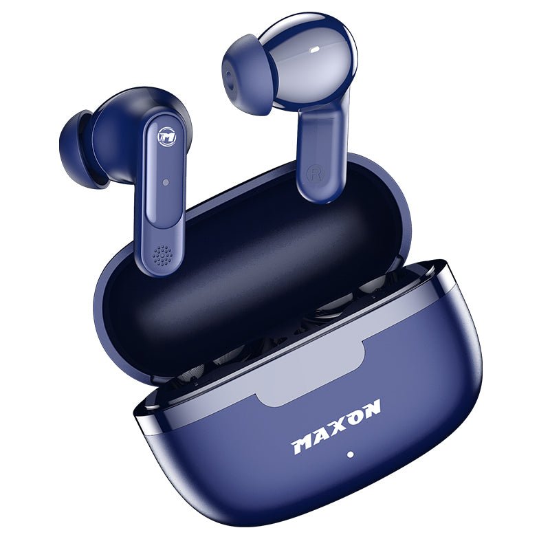 Maxon M306 Hyper Wireless Earbuds | Navy Blue | Bluetooth 5.3 | ENC Noise Cancelling Mic | 24H Playtime | Gaming Mode | Touch Control